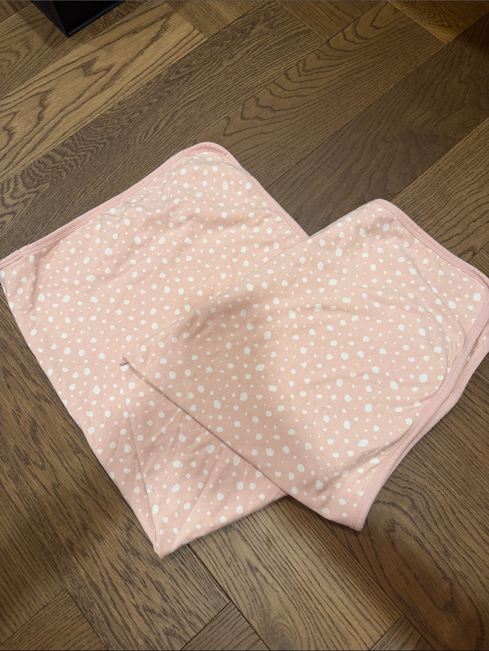 Toddler Blanket - pink and white